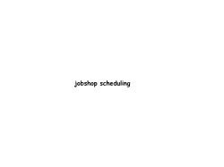 constraint programming and jobshop scheduling