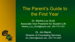 Student Life Pres - Baylor University