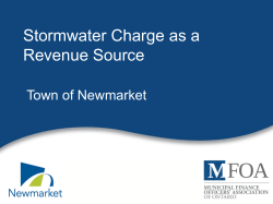 Stormwater Charge as a Revenue Source