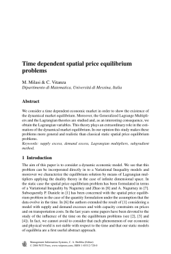 Time dependent spatial price equilibrium problems