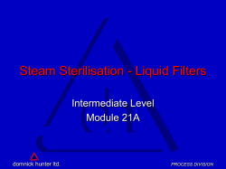 Steam Sterilisation