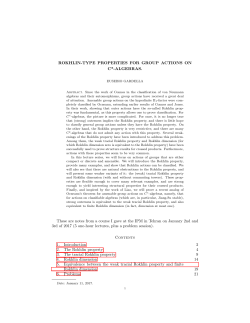 ROKHLIN-TYPE PROPERTIES FOR GROUP ACTIONS - Math
