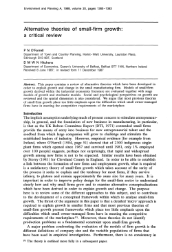Alternative theories of small-firm growth: a critical