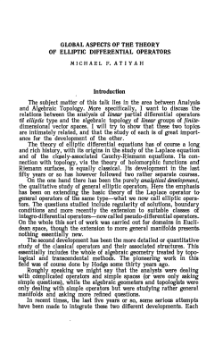 Global aspects of the theory of elliptic differential operators