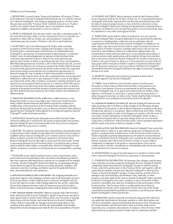 Ordering Terms and Conditions