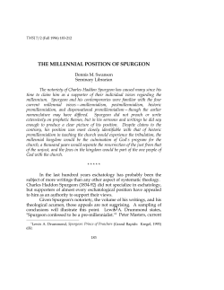 the millennial position of spurgeon