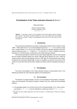 Formalization of the Tietze extension theorem in