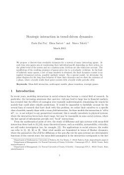 Strategic interaction in trend