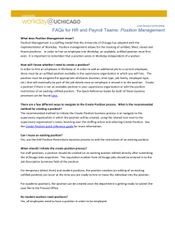 FAQs for HR and Payroll Teams: Position