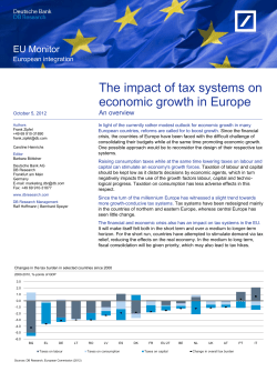 The impact of tax systems on economic growth in Europe: An overview