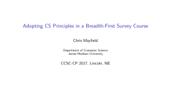 Adopting CS Principles in a Breadth