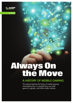 History of Mobile Gaming.