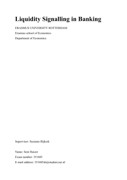 Determination of the type of the bank Signal Posterior beliefs of the