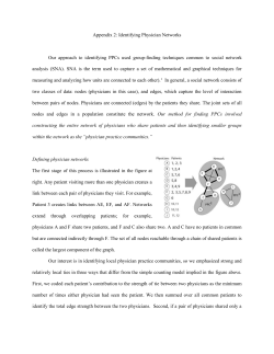 Appendix 2: Identifying Physician Networks Our approach to