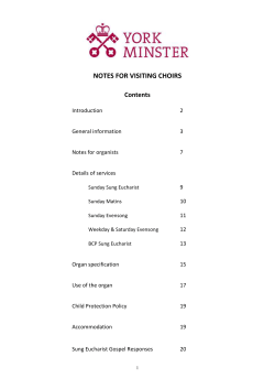 Notes for Visiting Choirs
