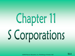 Chapter 11: S Corporations