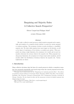 Bargaining and Majority Rules: A Collective Search Perspective&lowast;