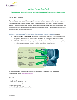 How Does Provant Treat Pain? By Mediating Agents Involved in the