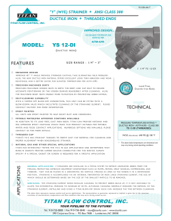 YS12-DI - Titan Flow Control