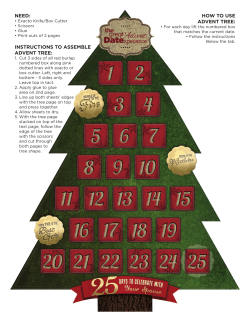 NEED: INSTRUCTIONS TO ASSEMBLE ADVENT TREE: HOW TO