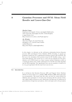 8 Gaussian Processes and SVM: Mean Field Results and Leave