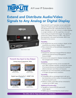 Extend and Distribute Audio/Video Signals to Any Analog