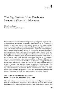 The Big Glossies: How Textbooks Structure (Special) Education
