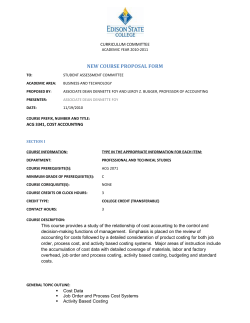 NEW COURSE PROPOSAL FORM