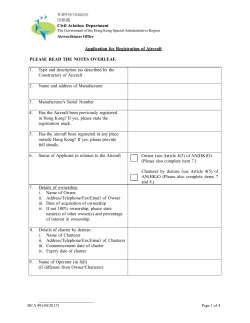 Application for Registration of Aircraft