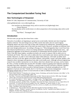 The Computerized Socialbot Turing Test