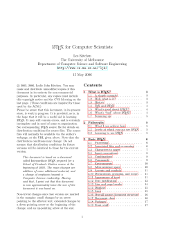 LATEX for Computer Scientists