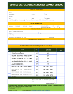 OSWEGO STATE LAKERS ICE HOCKEY SUMMER SCHOOL