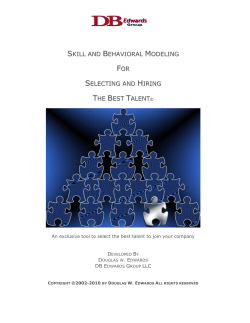 skill and behavioral modeling for selecting and hiring the best talent