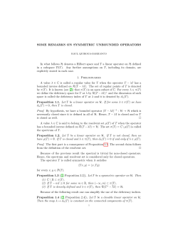 SOME REMARKS ON SYMMETRIC UNBOUNDED