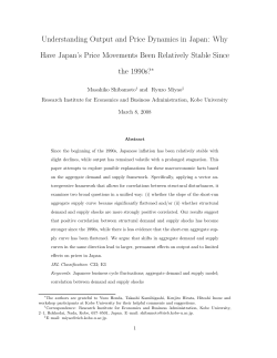 Understanding Output and Price Dynamics in Japan: Why Have