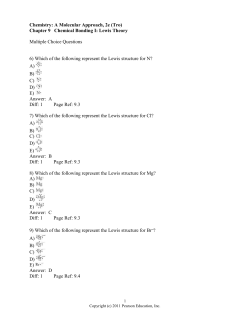 Chemistry: A Molecular Approach, 2e (Tro)