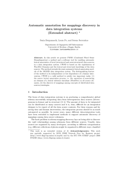 Automatic annotation for mappings discovery in data integration