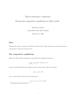 Macro monetaria y financiera: Solving the competitive equilibrium in