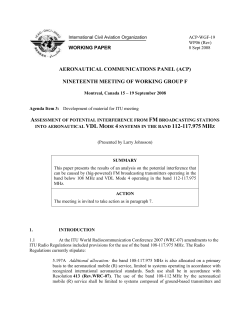 assessment of potential interference from fm broadcasting