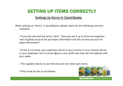 setting up items correctly