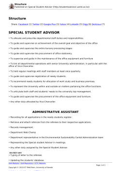 Structure - Special Student Advisor