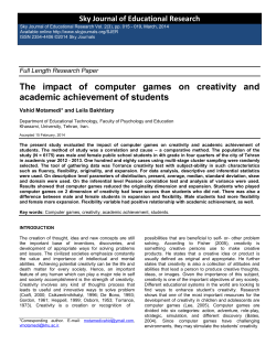The impact of computer games on creativity and