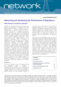 Measuring and Assessing the Performance of Regulators