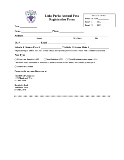 Lake Parks Annual Pass Registration Form