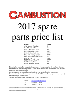 Spare Parts Price List