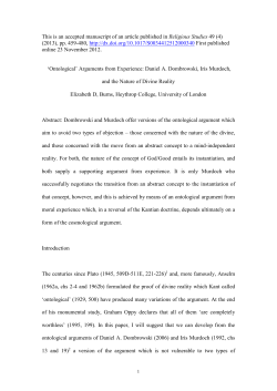 An Ontological Argument for the Existence of G(o)od