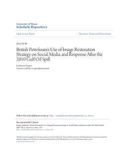 British Petroleum`s Use of Image Restoration Strategy on Social