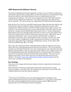 AMS Homework Software Survey - American Mathematical Society