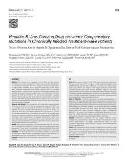Hepatitis B Virus Carrying Drug-resistance Compensatory Mutations