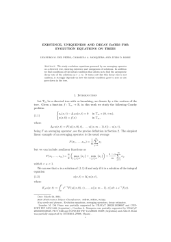 EXISTENCE, UNIQUENESS AND DECAY RATES FOR EVOLUTION